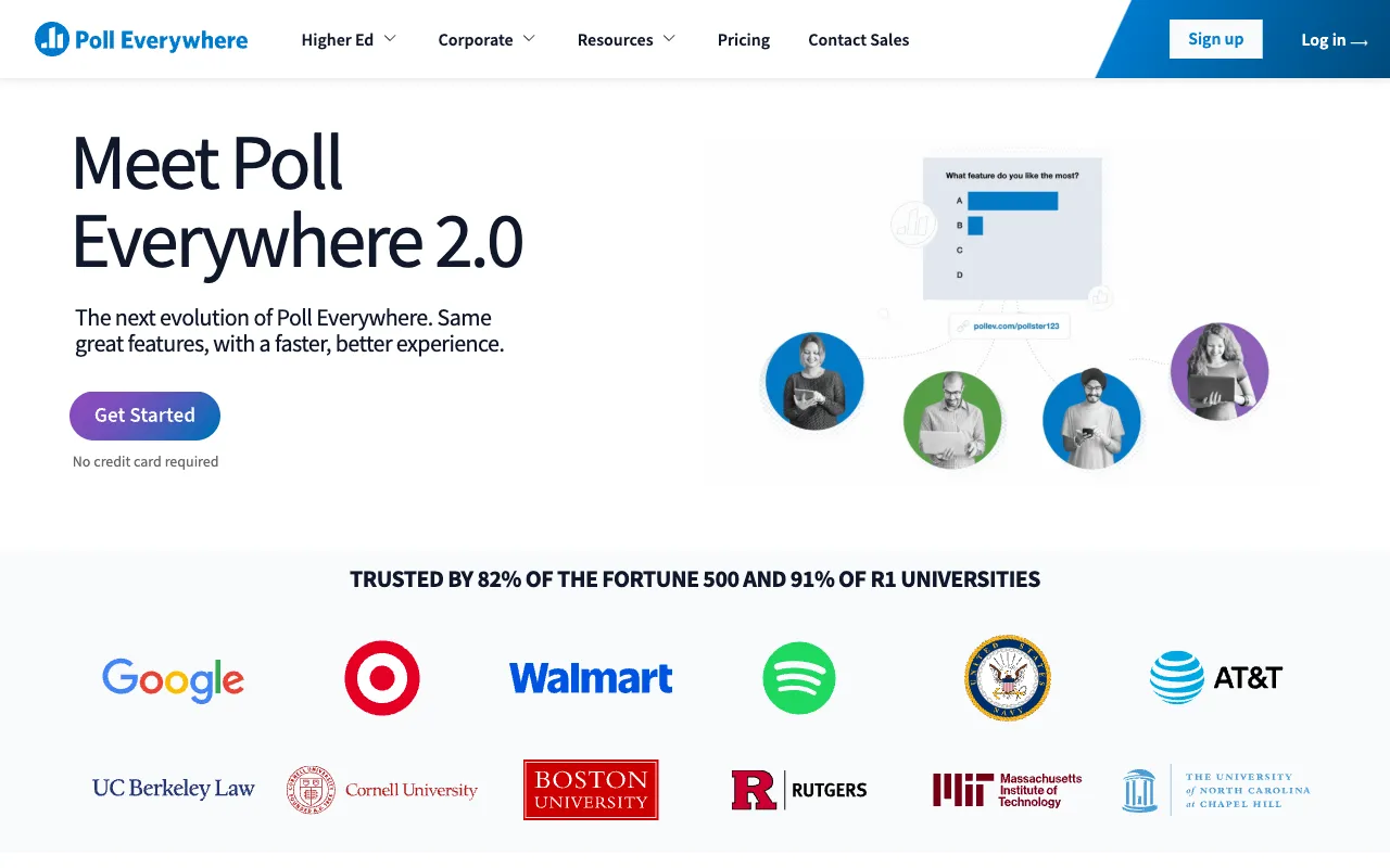 Poll Everywhere homepage
