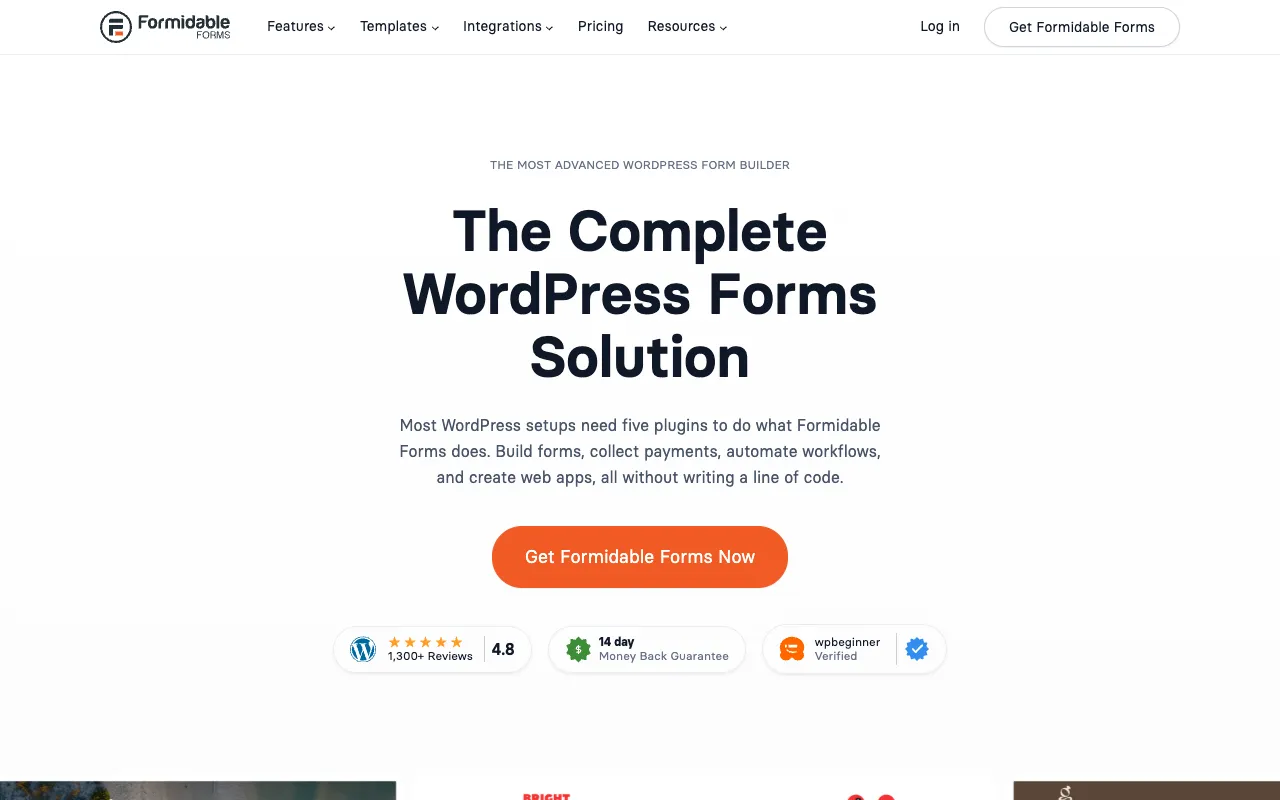 Formidable Forms homepage