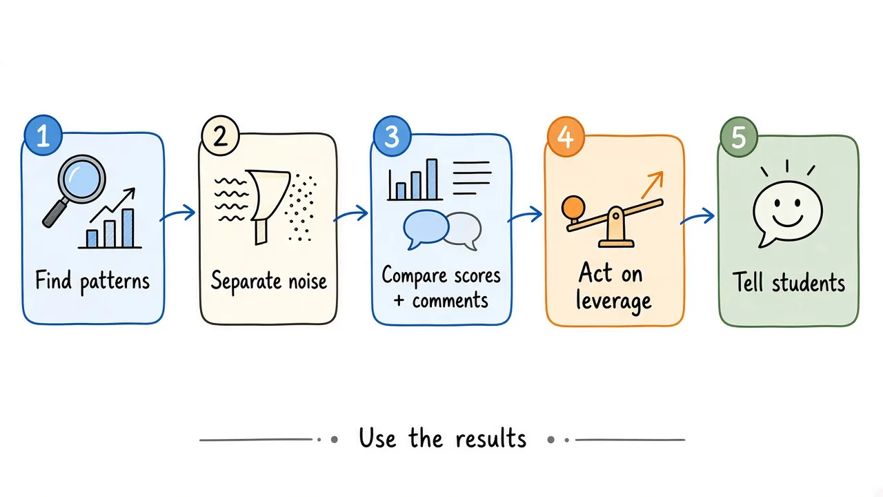 Five steps from patterns to action