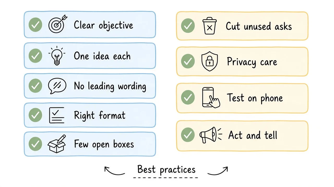 Student survey best practices checklist